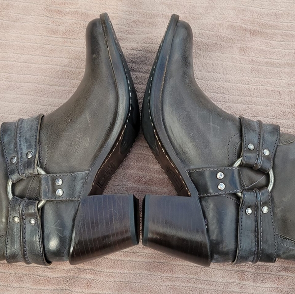 Frye Dark Brown Carmen Leather Boots - Picture 6 of 9